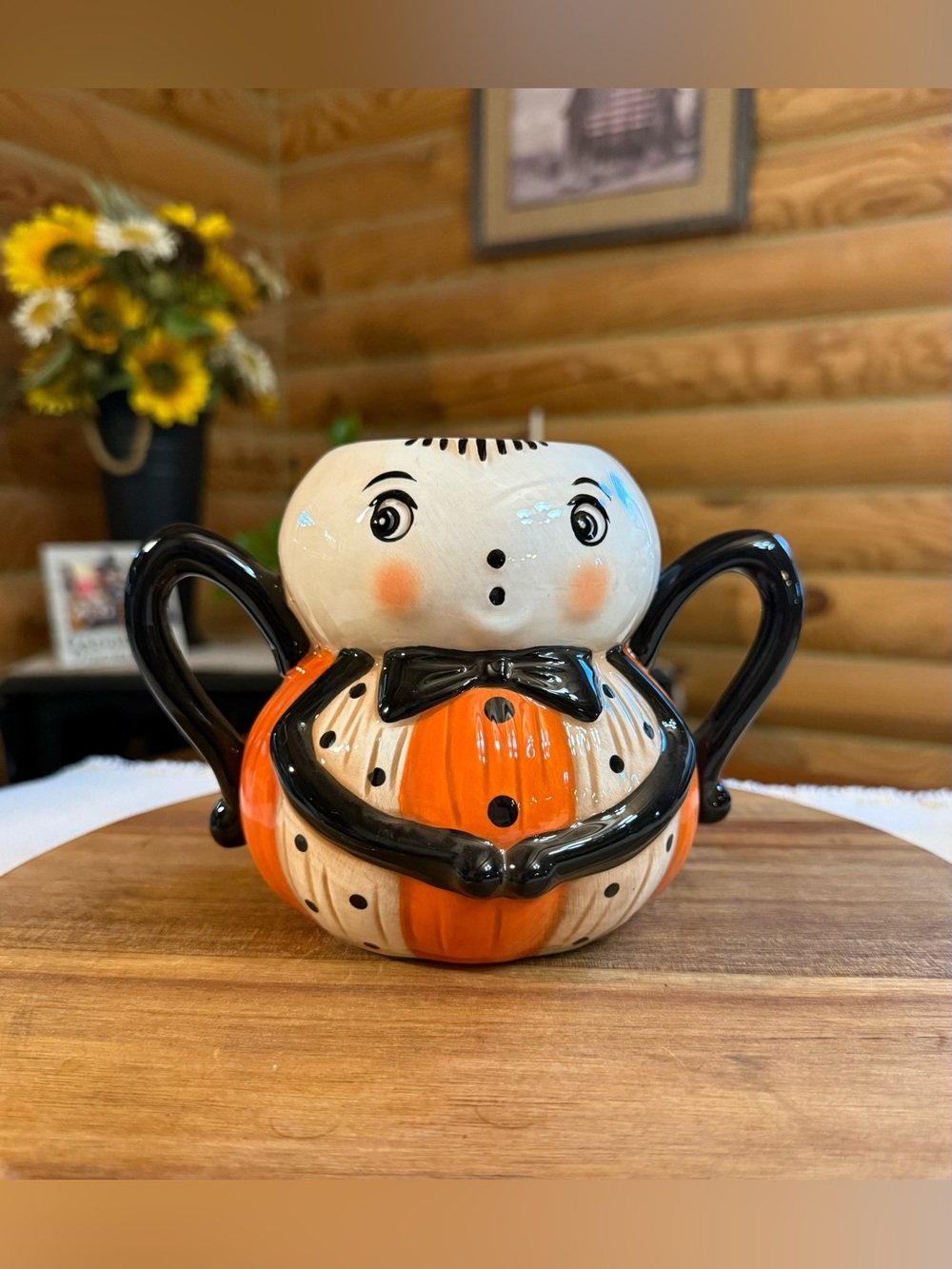 SPIDER PUMPKIN Johanna Parker Halloween Ceramic Mug